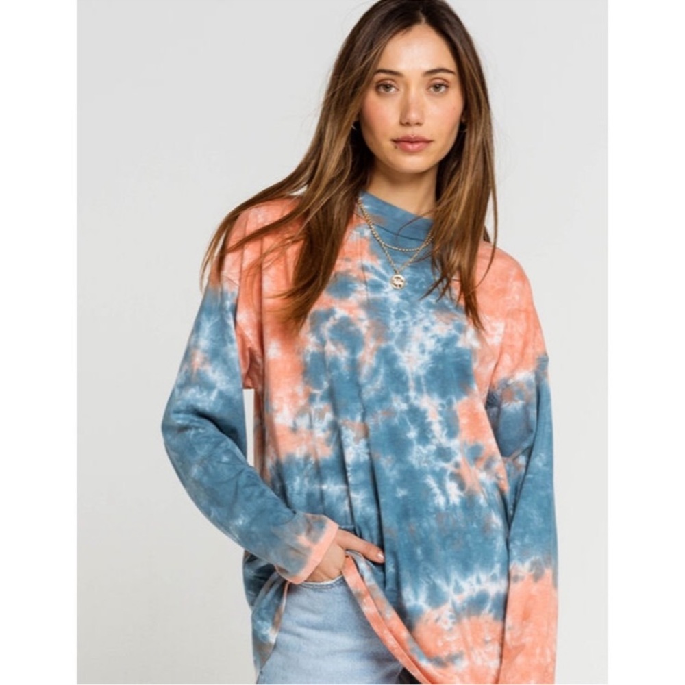 Free People We The Free Be Free Tie Dye Long Sleeve T-shirt Top Size S